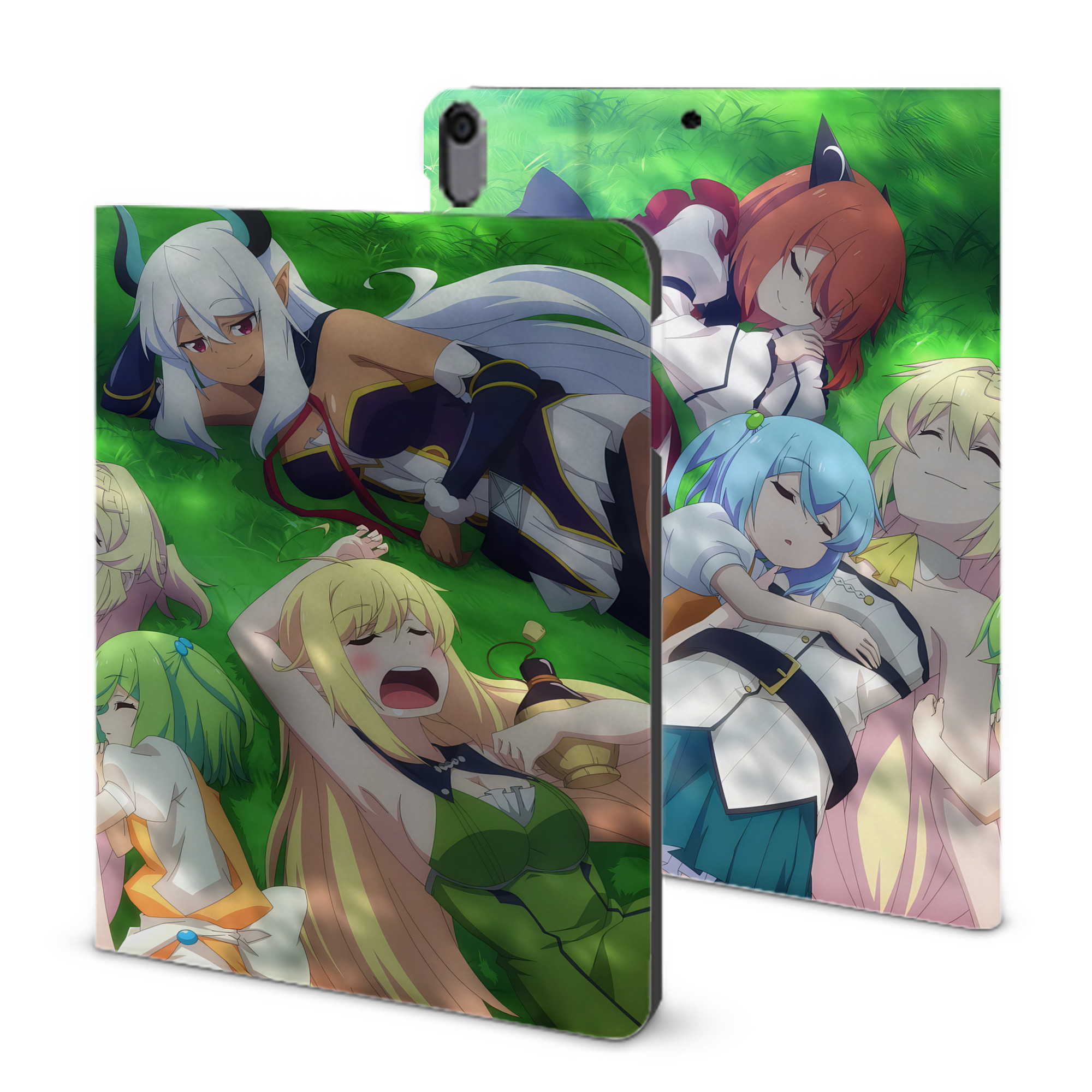 （画像用） 転スラ Regarding Reincarnated to Slime IPad ケース ブック型 PUレザー TPU 耐衝撃 軽量 薄型 ペン収納なし 全面保護 IPad 各モデル対応